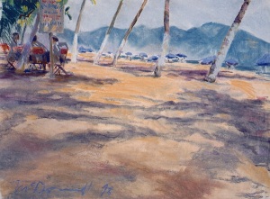 Acapulco; pastel on paper